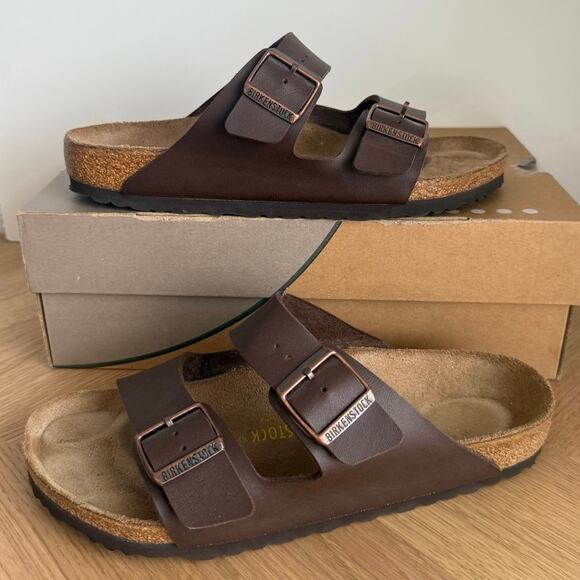 Birkenstock Arizona Brown Slip On Sandal Slipper - SZ Men 8- Women 10 - Picture 4 of 9